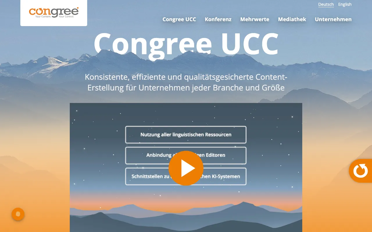 Page d'accueil de Congree le 2026-09-19