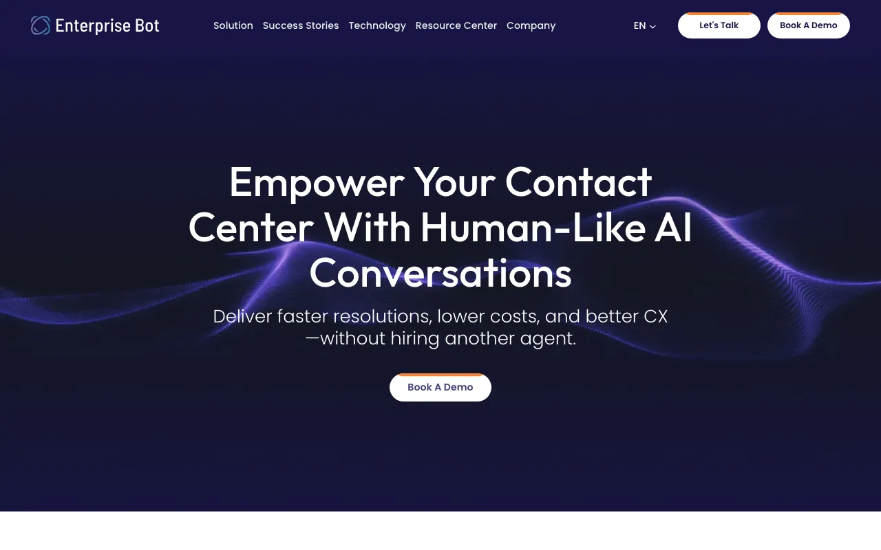 Page d'accueil de Enterprise Bot le 2026-09-19