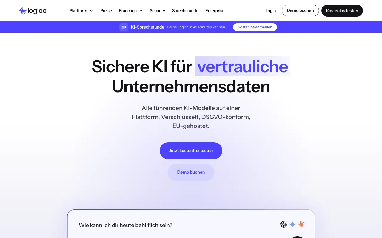 Page d'accueil de Logicc le 2026-09-19