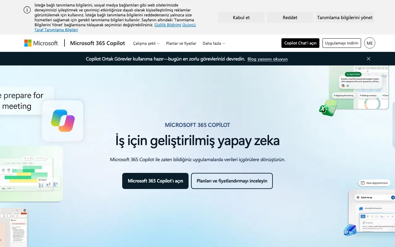 Page d'accueil de Microsoft 365 Copilot le 2026-09-19