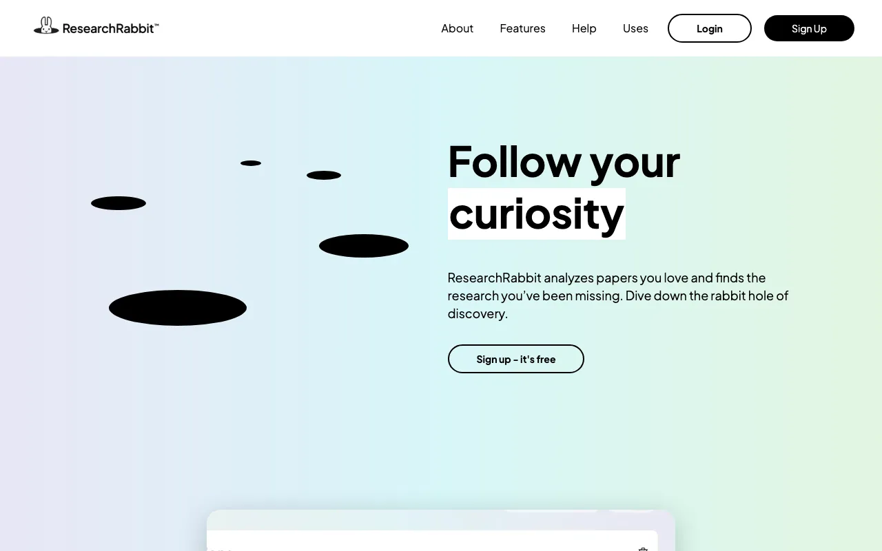 Page d'accueil de ResearchRabbit le 2026-09-19
