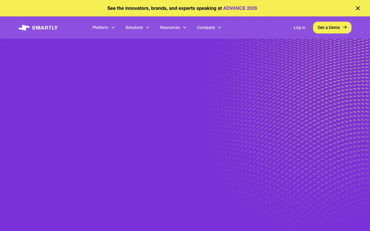 Page d'accueil de Smartly le 2026-09-19